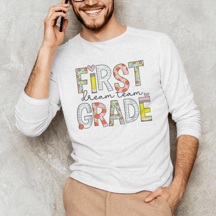 First Grade Dream Team 1st Grade Teacher First Day Of School Men's Long Sleeve T-Shirt, novelty gifts, funny gifts First Grade Dream Team 1st Grade Teacher First Day Of School Men's Long Sleeve T-Shirt, novelty gifts, funny gifts