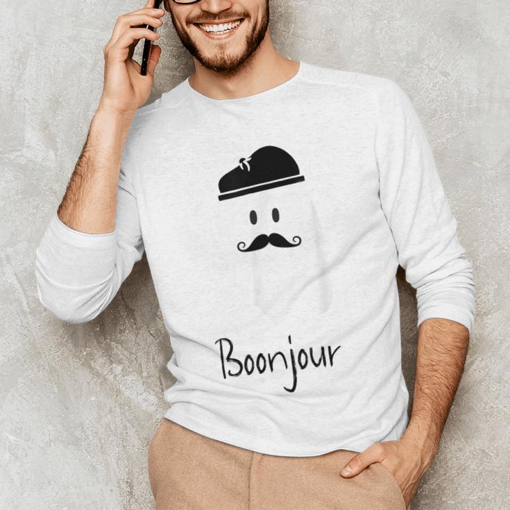 French Teacher Halloween Bonjour Ghost Men's Long Sleeve T-Shirt, novelty gifts, funny gifts French Teacher Halloween Bonjour Ghost Men's Long Sleeve T-Shirt, novelty gifts, funny gifts