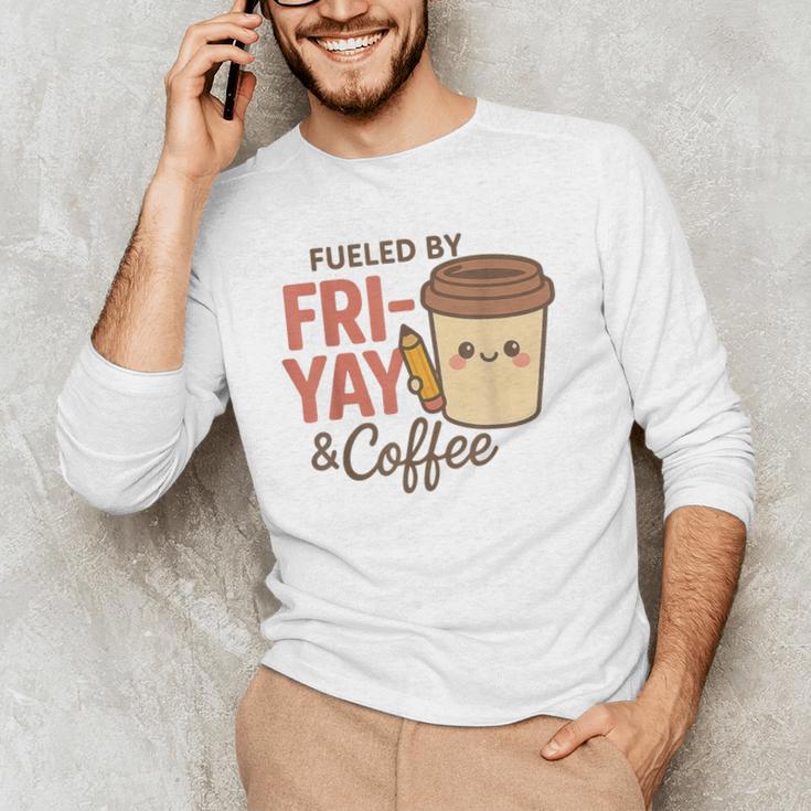 Friyay Teacher Coffee Friday School Cute Fri Yay Men's Long Sleeve T-Shirt, novelty gifts, funny gifts