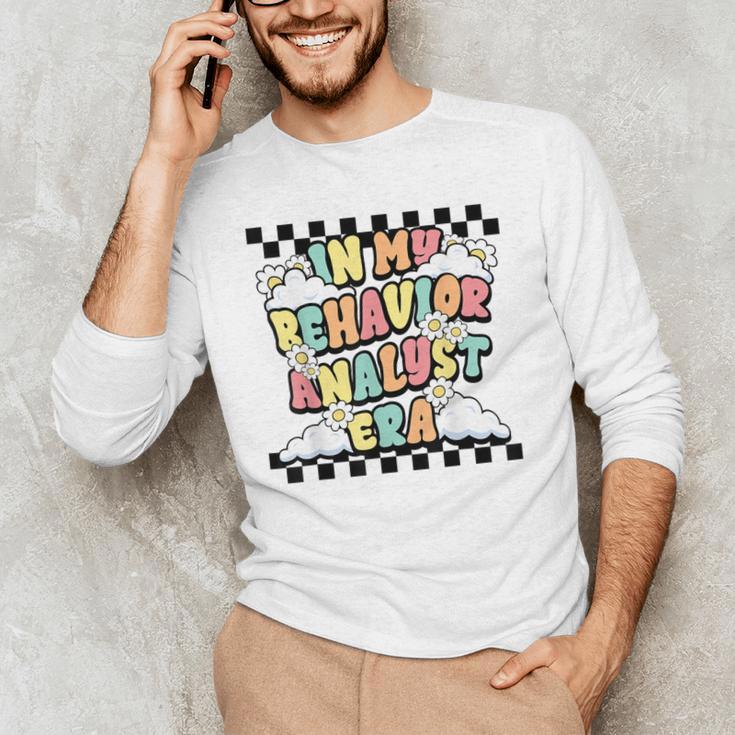 Groovy ABA RBT Therapist In My Behavior Analyst Era Teacher Men's Long Sleeve T-Shirt, novelty gifts, funny gifts
