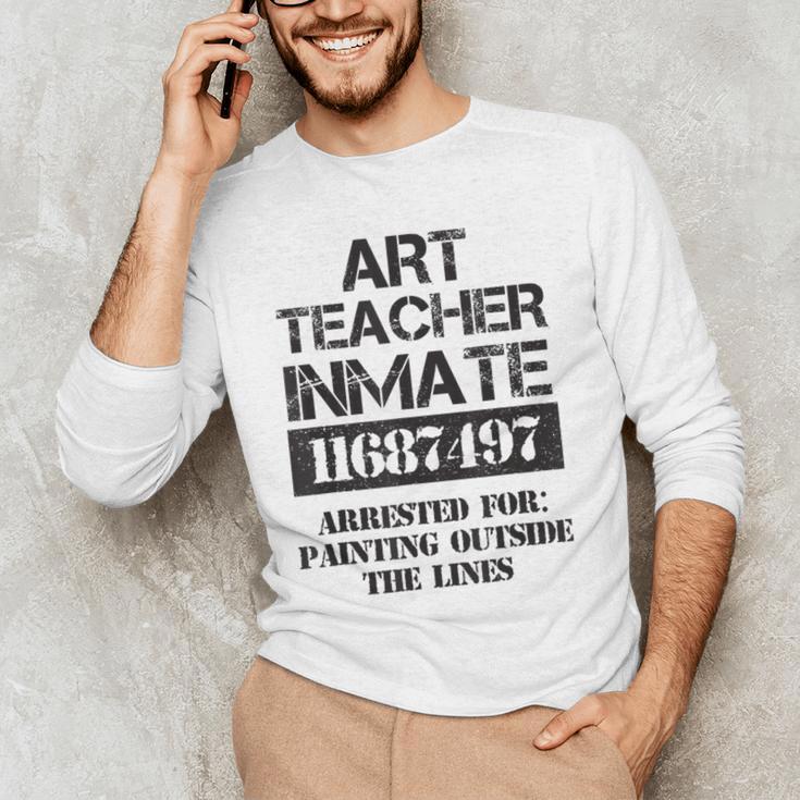 Halloween Art Teacher Prisoner Costume Men's Long Sleeve T-Shirt, novelty gifts, funny gifts Halloween Art Teacher Prisoner Costume Men's Long Sleeve T-Shirt, novelty gifts, funny gifts
