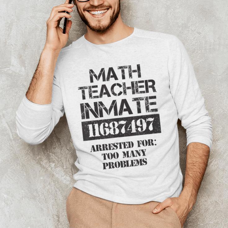 Halloween Math Teacher Prisoner Costume Men's Long Sleeve T-Shirt, novelty gifts, funny gifts Halloween Math Teacher Prisoner Costume Men's Long Sleeve T-Shirt, novelty gifts, funny gifts