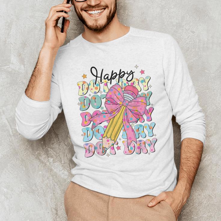 Happy Dot Day 2025 Coquette Bow Teachers Kids Boys Girls Men's Long Sleeve T-Shirt, novelty gifts, funny gifts Happy Dot Day 2025 Coquette Bow Teachers Kids Boys Girls Men's Long Sleeve T-Shirt, novelty gifts, funny gifts