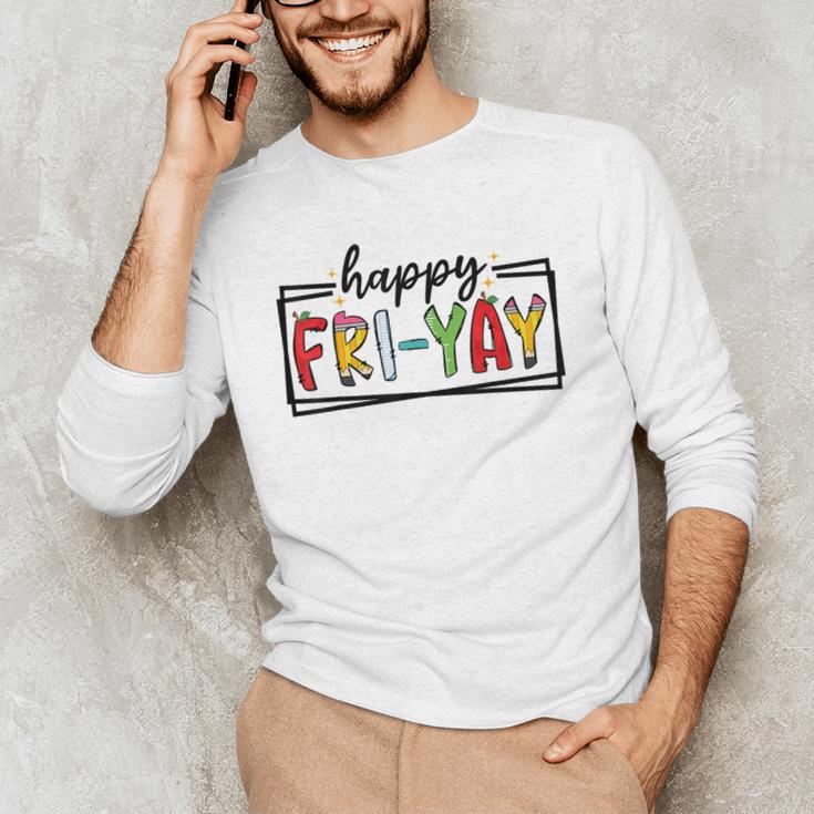 Happy Fri-Yay Friday Lovers Teacher Fri Yay Weekend Men's Long Sleeve T-Shirt, novelty gifts, funny gifts Happy Fri-Yay Friday Lovers Teacher Fri Yay Weekend Men's Long Sleeve T-Shirt, novelty gifts, funny gifts