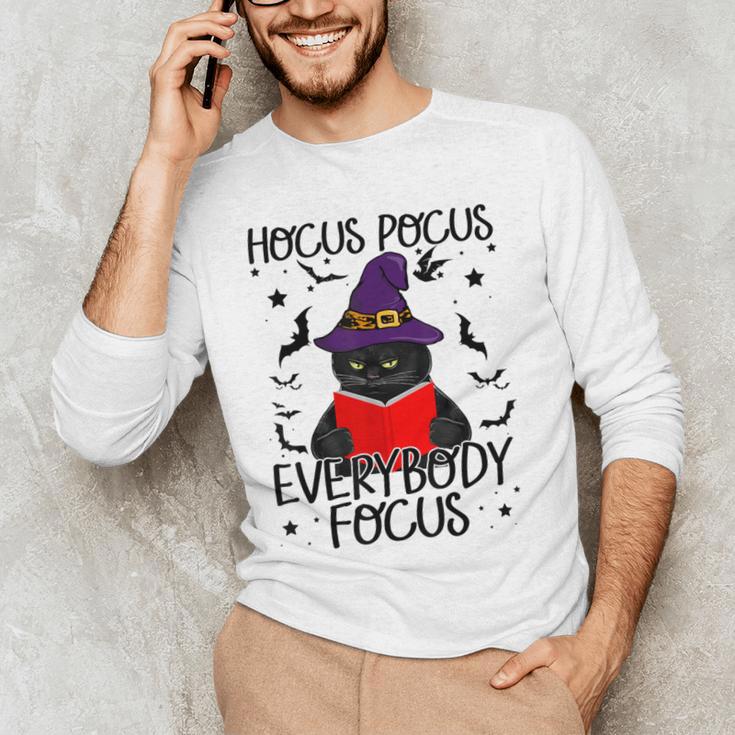 Hocus Pocus Everybody Focus Halloween Teacher For Men Women Men's Long Sleeve T-Shirt, novelty gifts, funny gifts Hocus Pocus Everybody Focus Halloween Teacher For Men Women Men's Long Sleeve T-Shirt, novelty gifts, funny gifts