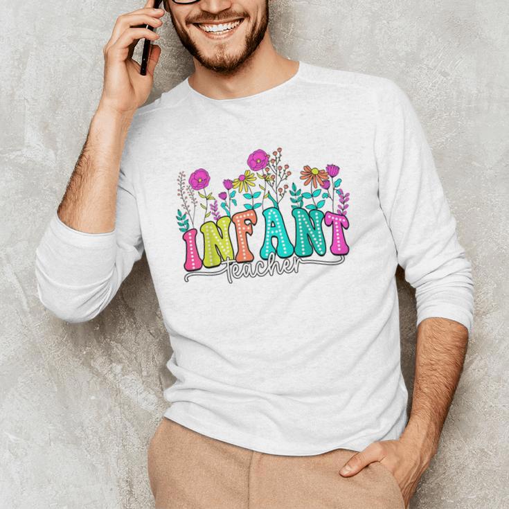 Infant Teacher Floral First Day Back To School Teaching Men's Long Sleeve T-Shirt, novelty gifts, funny gifts Infant Teacher Floral First Day Back To School Teaching Men's Long Sleeve T-Shirt, novelty gifts, funny gifts