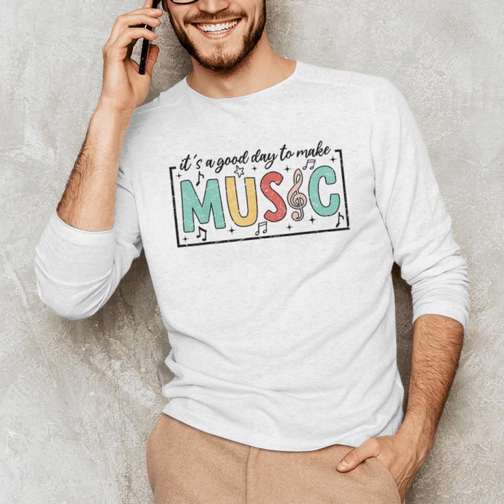 It's A Good Day To Make Music Musician Music Teacher Men's Long Sleeve T-Shirt, novelty gifts, funny gifts It's A Good Day To Make Music Musician Music Teacher Men's Long Sleeve T-Shirt, novelty gifts, funny gifts