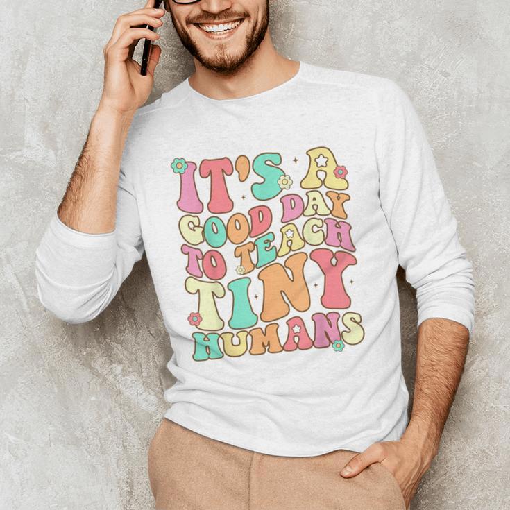 It's A Good Day To Teach Tiny Humans Teacher Teaching Men's Long Sleeve T-Shirt, novelty gifts, funny gifts It's A Good Day To Teach Tiny Humans Teacher Teaching Men's Long Sleeve T-Shirt, novelty gifts, funny gifts