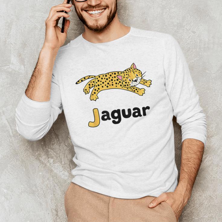 J Is For Jaguar ABC Alphabet T-Shirt For Teachers Students Men's Long Sleeve T-Shirt, novelty gifts, funny gifts J Is For Jaguar ABC Alphabet T-Shirt For Teachers Students Men's Long Sleeve T-Shirt, novelty gifts, funny gifts