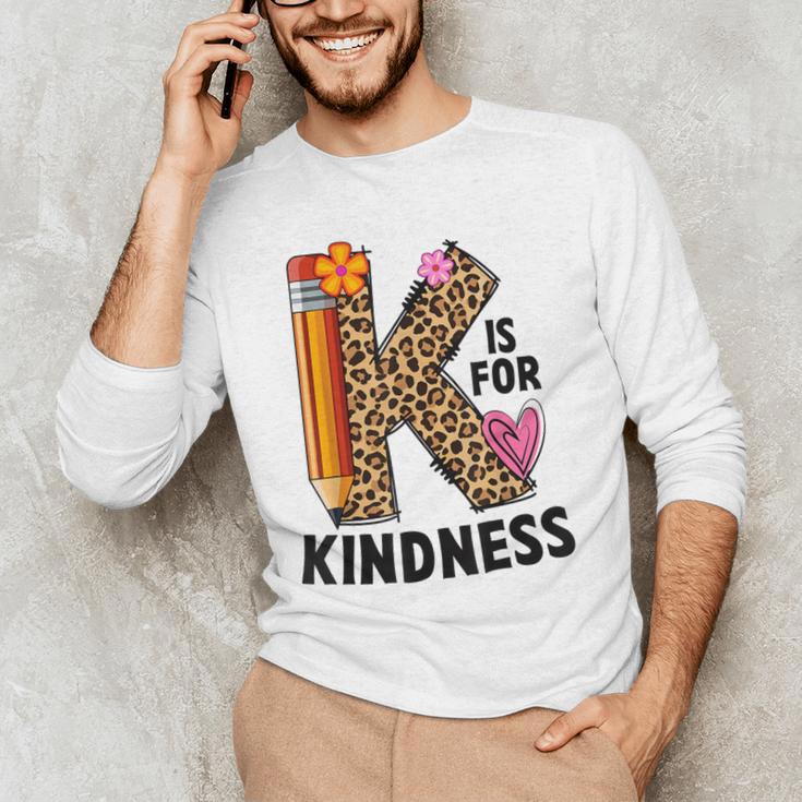 K Is For Kindness Unity Day Teacher Kids Men's Long Sleeve T-Shirt, novelty gifts, funny gifts K Is For Kindness Unity Day Teacher Kids Men's Long Sleeve T-Shirt, novelty gifts, funny gifts