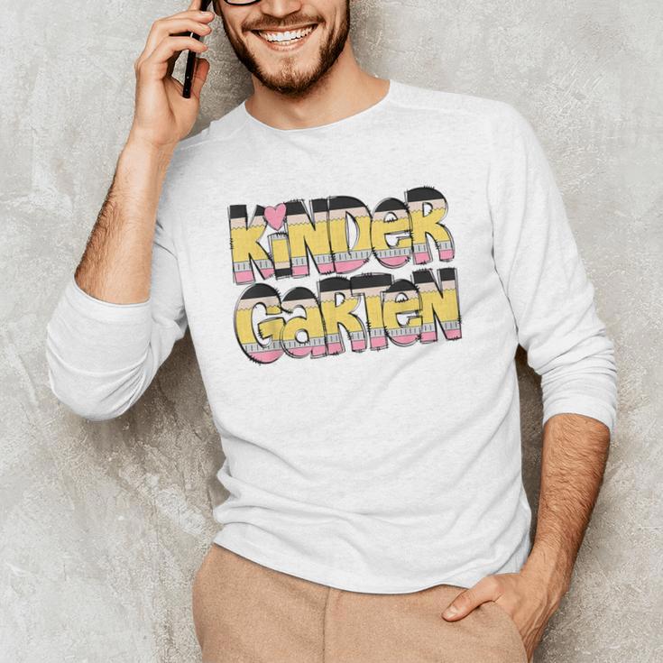 Kindergarten Pencil First Day Of School Teacher Toddler Kids Men's Long Sleeve T-Shirt, novelty gifts, funny gifts Kindergarten Pencil First Day Of School Teacher Toddler Kids Men's Long Sleeve T-Shirt, novelty gifts, funny gifts