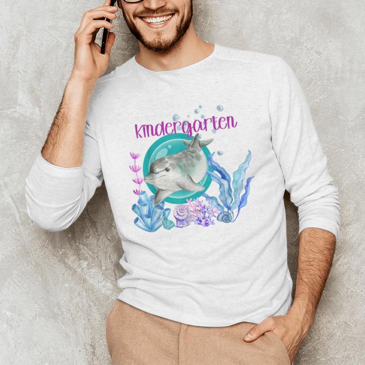 Kindergarten Teacher Dolphin Ocean Life Teaching Team Spirit Men's Long Sleeve T-Shirt, novelty gifts, funny gifts Kindergarten Teacher Dolphin Ocean Life Teaching Team Spirit Men's Long Sleeve T-Shirt, novelty gifts, funny gifts