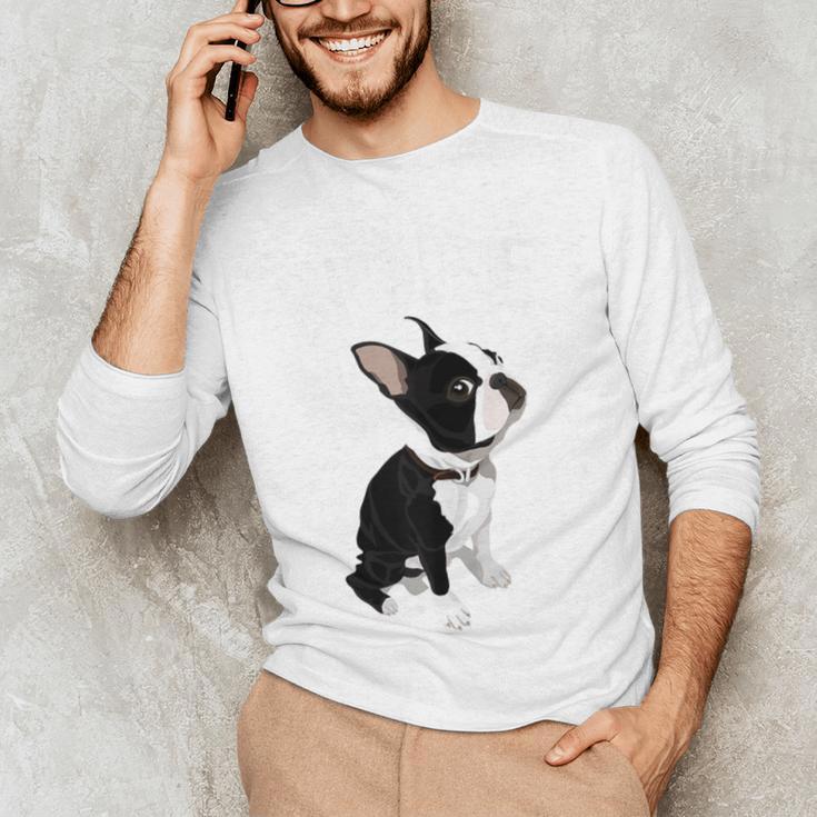 Love NOPE Boston Terrier Dog Lover Men's Long Sleeve T-Shirt, novelty gifts, funny gifts