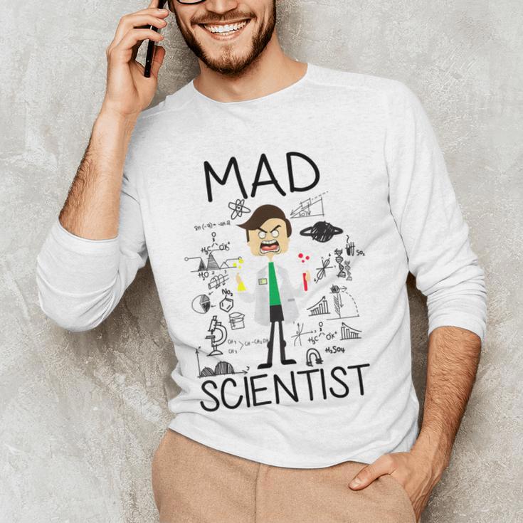 Mad Scientist Shirt Kids Boys Youth Science Teacher Men's Long Sleeve T-Shirt, novelty gifts, funny gifts