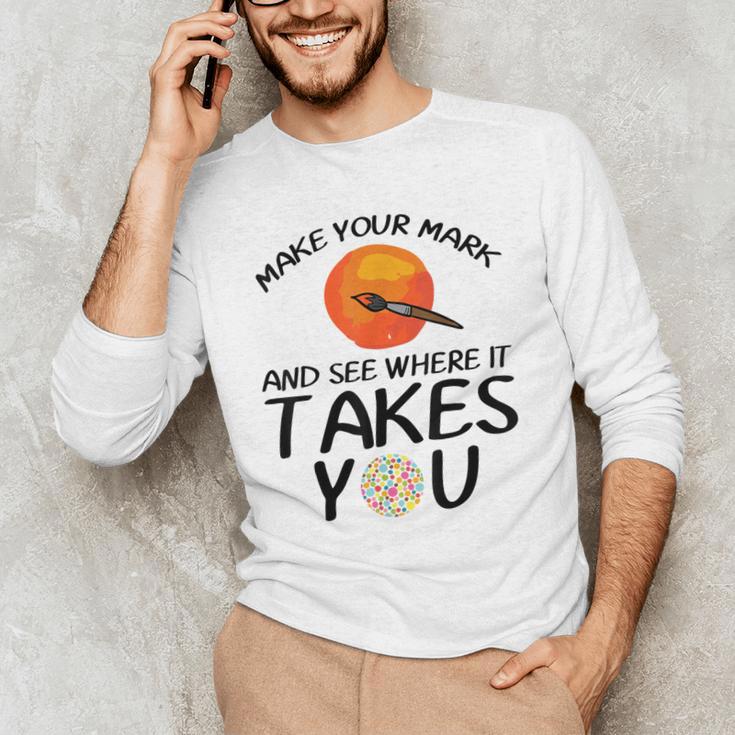 Make Mark Paintbrush International Dot Day Art Teacher Men's Long Sleeve T-Shirt, novelty gifts, funny gifts Make Mark Paintbrush International Dot Day Art Teacher Men's Long Sleeve T-Shirt, novelty gifts, funny gifts