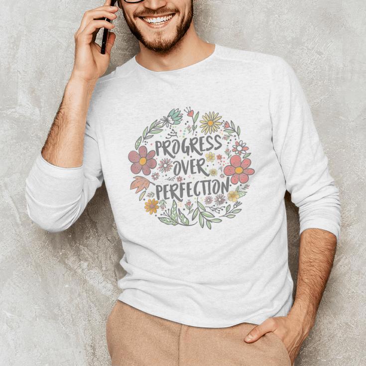 Motivational Progress Over Perfection Back To School Teacher Men's Long Sleeve T-Shirt, novelty gifts, funny gifts Motivational Progress Over Perfection Back To School Teacher Men's Long Sleeve T-Shirt, novelty gifts, funny gifts