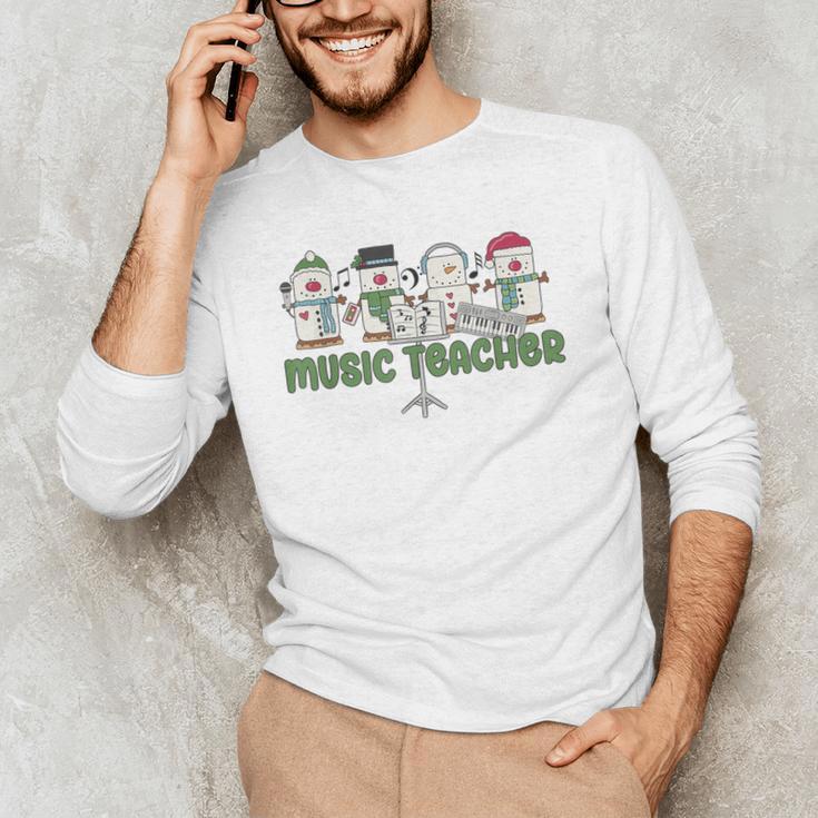 Music Teacher Christmas Holiday Wnter Music Instructor Men's Long Sleeve T-Shirt, novelty gifts, funny gifts Music Teacher Christmas Holiday Wnter Music Instructor Men's Long Sleeve T-Shirt, novelty gifts, funny gifts