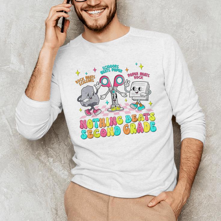 Nothing Beats 2nd Second Grade Back To School Teacher Kids Men's Long Sleeve T-Shirt, novelty gifts, funny gifts Nothing Beats 2nd Second Grade Back To School Teacher Kids Men's Long Sleeve T-Shirt, novelty gifts, funny gifts