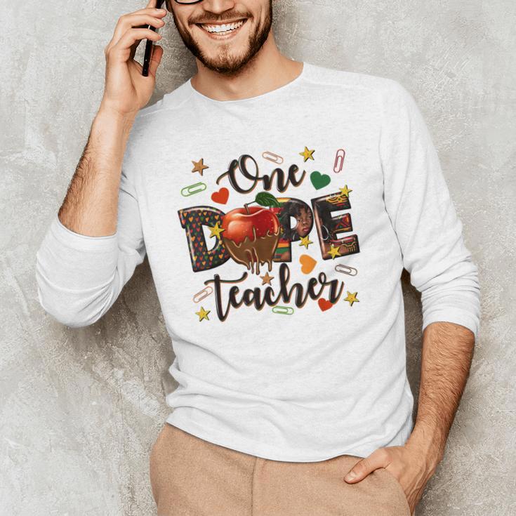 One Dope Teacher Men's Long Sleeve T-Shirt, novelty gifts, funny gifts One Dope Teacher Men's Long Sleeve T-Shirt, novelty gifts, funny gifts