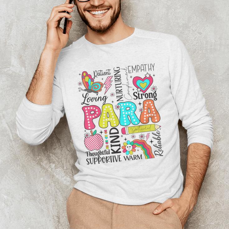 Para Paraprofessional Paraeducator Teacher Back To School Men's Long Sleeve T-Shirt, novelty gifts, funny gifts Para Paraprofessional Paraeducator Teacher Back To School Men's Long Sleeve T-Shirt, novelty gifts, funny gifts