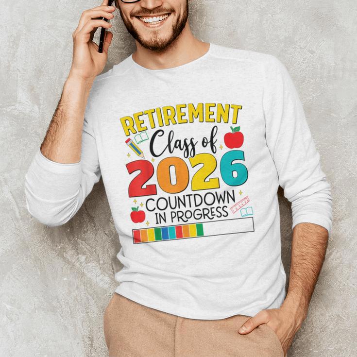 Retirement Class Of 2026 Countdown In Progress Teacher Men's Long Sleeve T-Shirt, novelty gifts, funny gifts