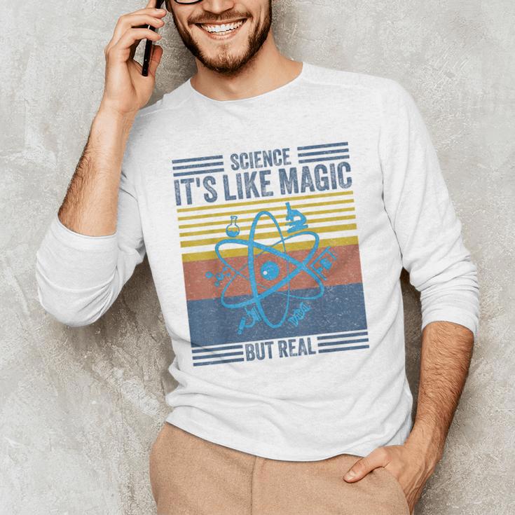 Science It's Like Magic But Real Science Teacher Geek Nerd Men's Long Sleeve T-Shirt, novelty gifts, funny gifts