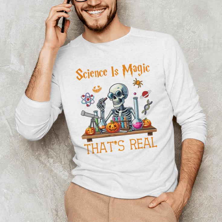 Science Is Magic Halloween Skeleton Students Teacher Men's Long Sleeve T-Shirt, novelty gifts, funny gifts Science Is Magic Halloween Skeleton Students Teacher Men's Long Sleeve T-Shirt, novelty gifts, funny gifts
