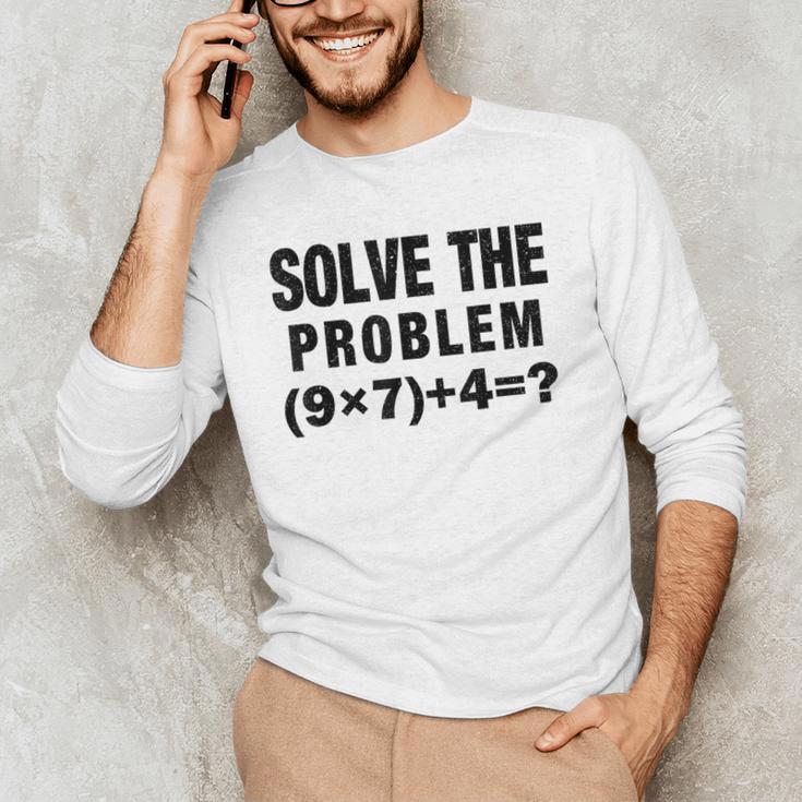 Solve The Problem 9×74 Math Teacher Men's Long Sleeve T-Shirt, novelty gifts, funny gifts Solve The Problem 9×74 Math Teacher Men's Long Sleeve T-Shirt, novelty gifts, funny gifts