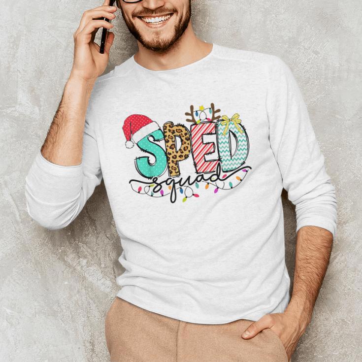 SPED Squad Special Education Teacher Autism Christmas Women Men's Long Sleeve T-Shirt, novelty gifts, funny gifts