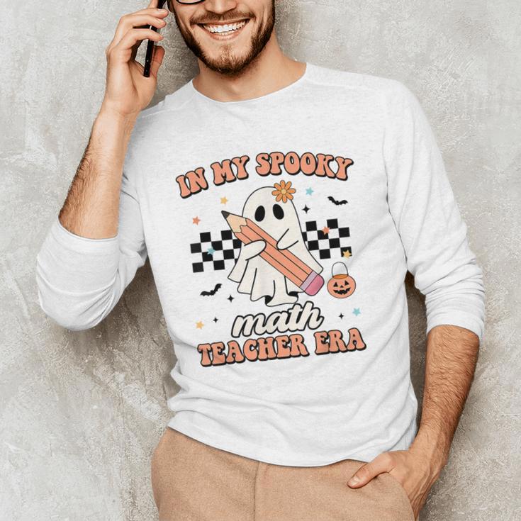 In My Spooky Math Teacher Era Groovy Retro Halloween Costume For Men Women Men's Long Sleeve T-Shirt, novelty gifts, funny gifts In My Spooky Math Teacher Era Groovy Retro Halloween Costume For Men Women Men's Long Sleeve T-Shirt, novelty gifts, funny gifts