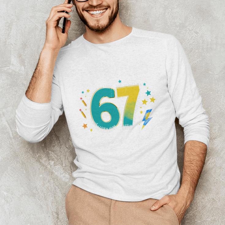 I Survived 67 Days Of School Teachers Students Meme Men's Long Sleeve T-Shirt, novelty gifts, funny gifts I Survived 67 Days Of School Teachers Students Meme Men's Long Sleeve T-Shirt, novelty gifts, funny gifts