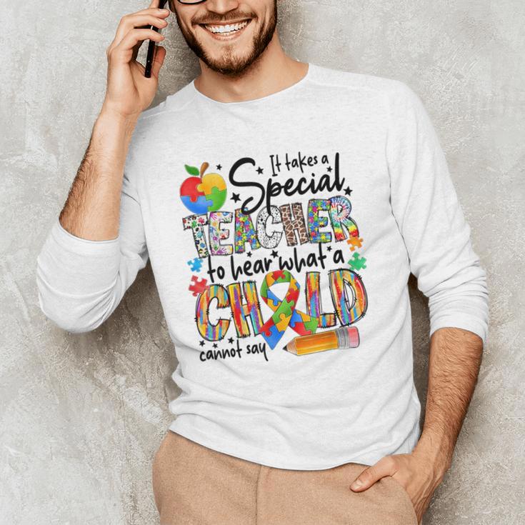 It Takes A Special Teacher To Hear What A Child Cannot Say Men's Long Sleeve T-Shirt, novelty gifts, funny gifts It Takes A Special Teacher To Hear What A Child Cannot Say Men's Long Sleeve T-Shirt, novelty gifts, funny gifts