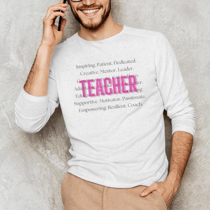 TEACH Inspirational Teacher Comfortable & Stylish T-Shirt Men's Long Sleeve T-Shirt, novelty gifts, funny gifts TEACH Inspirational Teacher Comfortable & Stylish T-Shirt Men's Long Sleeve T-Shirt, novelty gifts, funny gifts