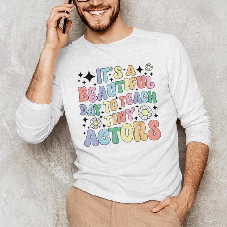 Teach Tiny Actors Theater Drama Teacher Drama Teaching Men's Long Sleeve T-Shirt, novelty gifts, funny gifts Teach Tiny Actors Theater Drama Teacher Drama Teaching Men's Long Sleeve T-Shirt, novelty gifts, funny gifts