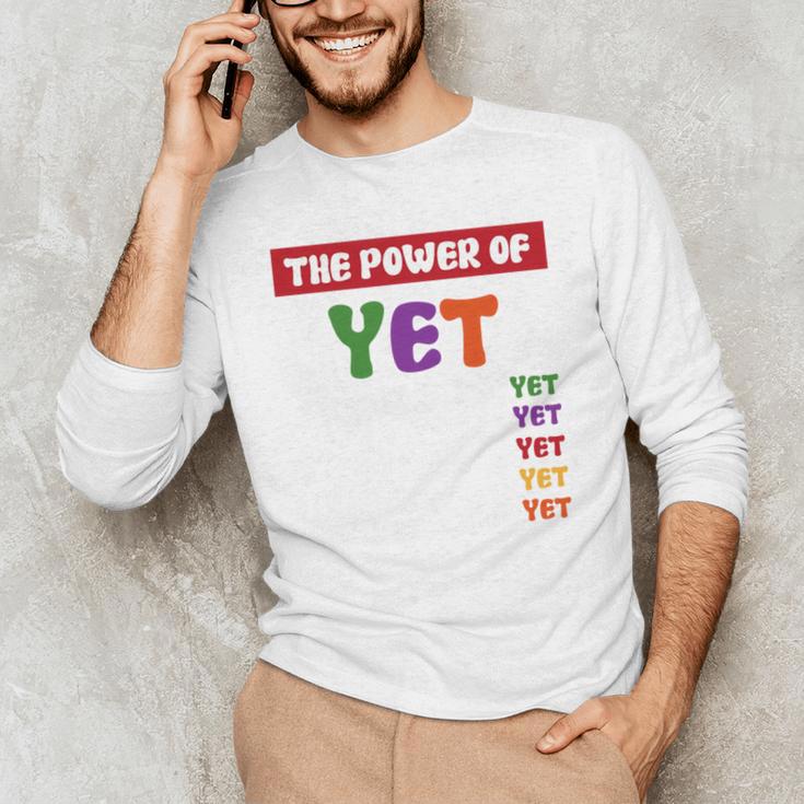 Teacher Growth Mindset Power Of Yet Men's Long Sleeve T-Shirt, novelty gifts, funny gifts Teacher Growth Mindset Power Of Yet Men's Long Sleeve T-Shirt, novelty gifts, funny gifts