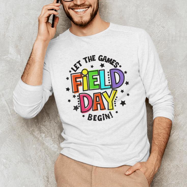 Teacher Student Field Day Let The Games Begin Field Day Men's Long Sleeve T-Shirt, novelty gifts, funny gifts Teacher Student Field Day Let The Games Begin Field Day Men's Long Sleeve T-Shirt, novelty gifts, funny gifts
