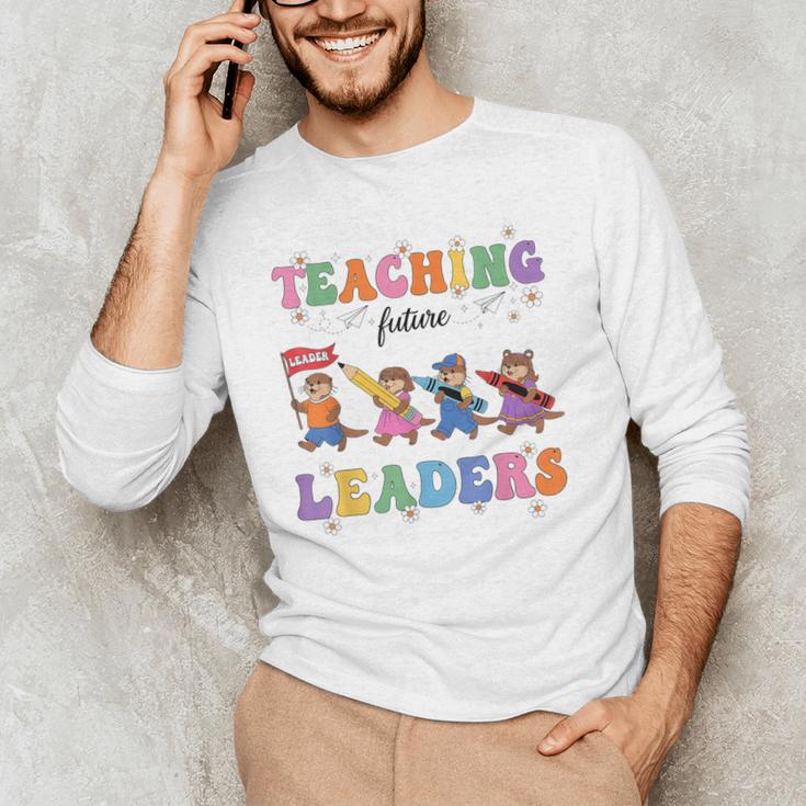 Teaching Future Leaders Otter Back To School Teacher Men's Long Sleeve T-Shirt, novelty gifts, funny gifts Teaching Future Leaders Otter Back To School Teacher Men's Long Sleeve T-Shirt, novelty gifts, funny gifts