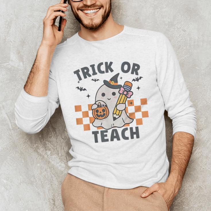 Trick Or Teach Teacher Men's Long Sleeve T-Shirt, novelty gifts, funny gifts Trick Or Teach Teacher Men's Long Sleeve T-Shirt, novelty gifts, funny gifts