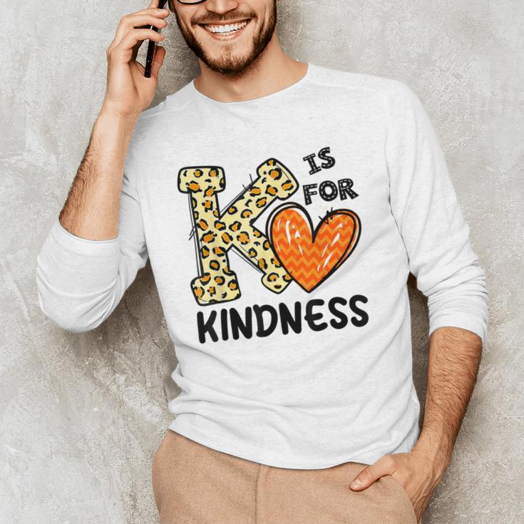 Unity Day K Is For Kindness Anti Bullying Orange Teacher Men Women Kids Men's Long Sleeve T-Shirt, novelty gifts, funny gifts Unity Day K Is For Kindness Anti Bullying Orange Teacher Men Women Kids Men's Long Sleeve T-Shirt, novelty gifts, funny gifts