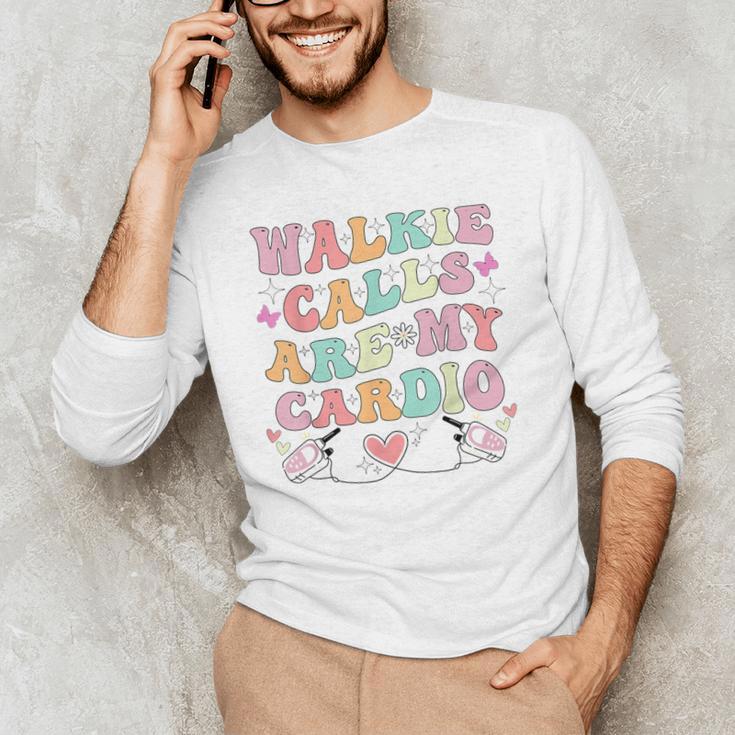 Walkie Calls Are My Cardio Special Education Teacher School Men's Long Sleeve T-Shirt, novelty gifts, funny gifts Walkie Calls Are My Cardio Special Education Teacher School Men's Long Sleeve T-Shirt, novelty gifts, funny gifts