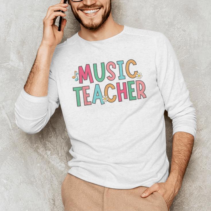 Women Music Teacher First Day Of School Elementary School Men's Long Sleeve T-Shirt, novelty gifts, funny gifts
