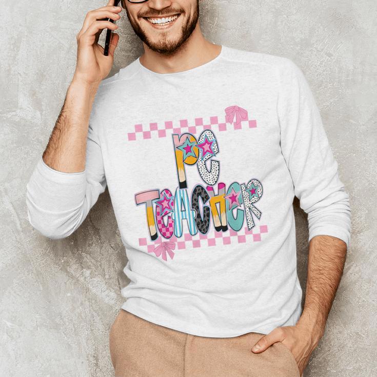 Women PE Teacher Back To School Physical Education Teacher Men's Long Sleeve T-Shirt, novelty gifts, funny gifts Women PE Teacher Back To School Physical Education Teacher Men's Long Sleeve T-Shirt, novelty gifts, funny gifts