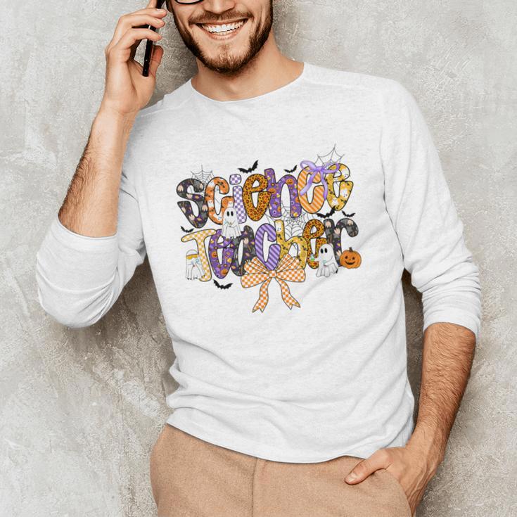 Women Spooky Science Teacher Halloween Science Stem Teacher Men's Long Sleeve T-Shirt, novelty gifts, funny gifts Women Spooky Science Teacher Halloween Science Stem Teacher Men's Long Sleeve T-Shirt, novelty gifts, funny gifts