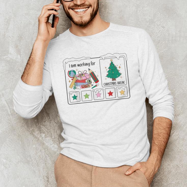 I Am Working For Christmas Break Special Education Teacher Men's Long Sleeve T-Shirt, novelty gifts, funny gifts