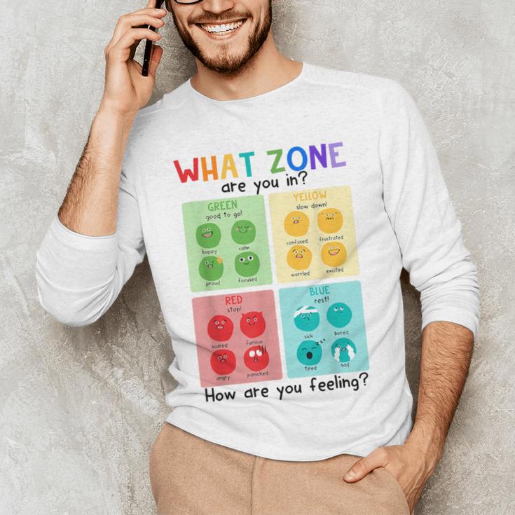 What Zone Are You In How Are You Feeling Teacher Men's Long Sleeve T-Shirt, novelty gifts, funny gifts What Zone Are You In How Are You Feeling Teacher Men's Long Sleeve T-Shirt, novelty gifts, funny gifts