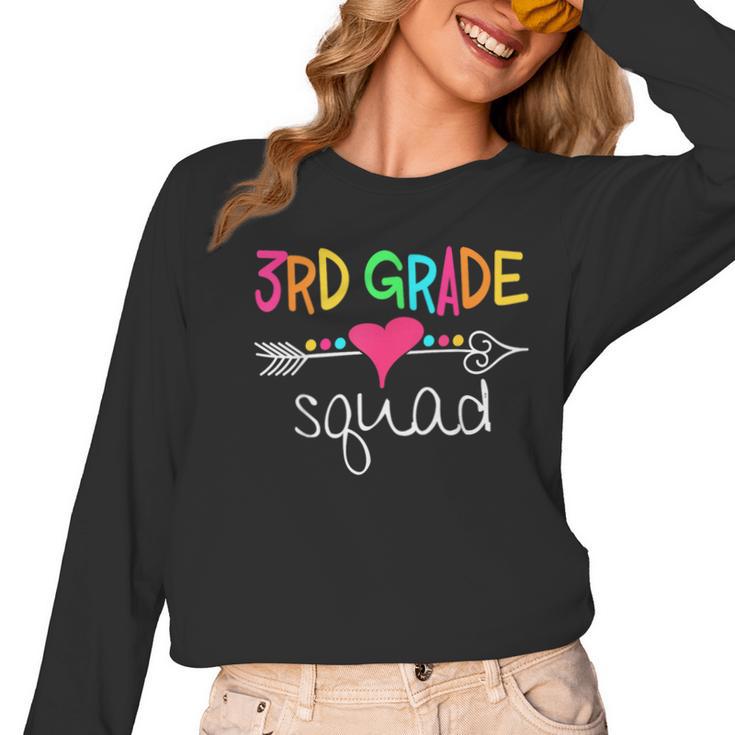 3rd Grade Squad Third Teacher Student Team Back To School Women Long Sleeve T-Shirt