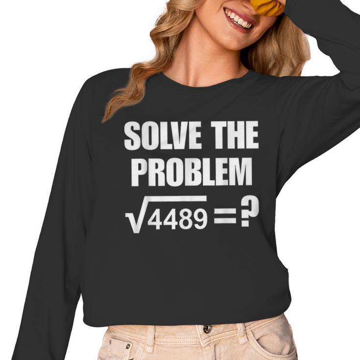 67 Meme Math Six Seven Teacher Brainrot Joke Women Long Sleeve T-Shirt
