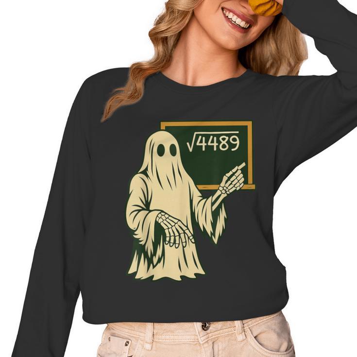 67 Meme Square Root 4489 Slang Math Teacher Skeleton Women Long Sleeve T-Shirt