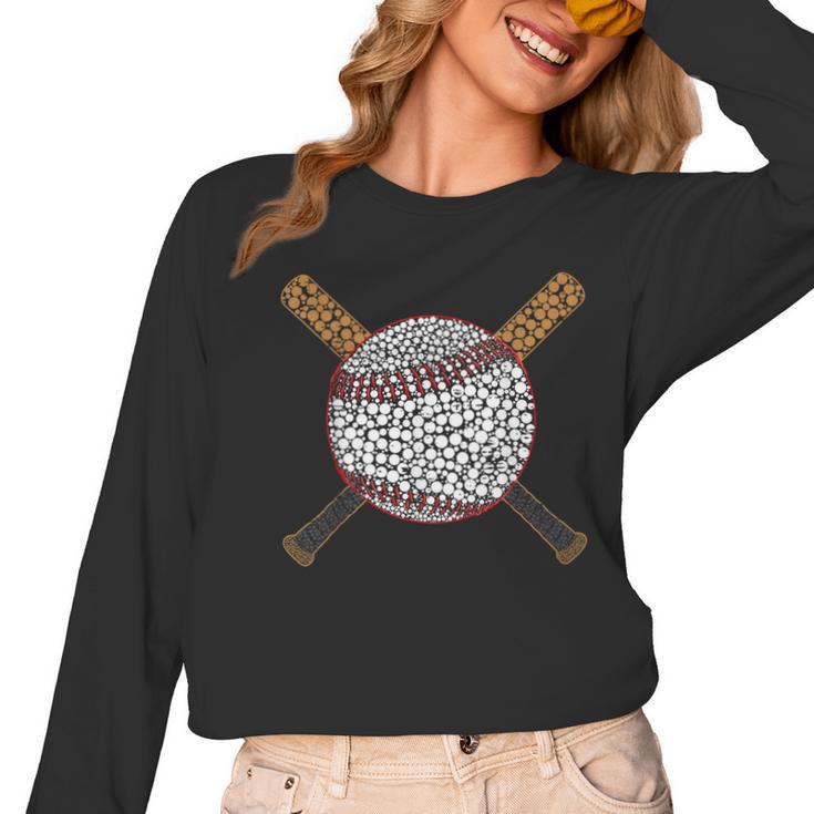 Baseball Happy Dot Day Shirts For Kids Men Women Teacher Women Long Sleeve T-Shirt