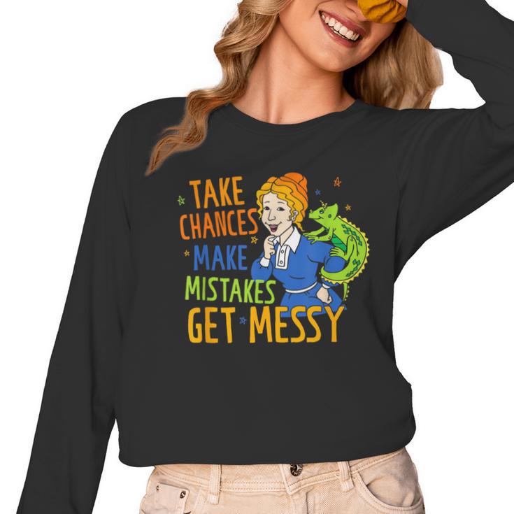 Beauty Teacher Take Chances Make Mistakes Get Messy Women Long Sleeve T-Shirt